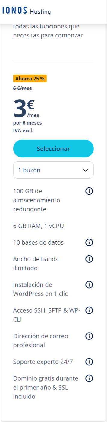 Hosting ionos baratos Hosting ionos baratos